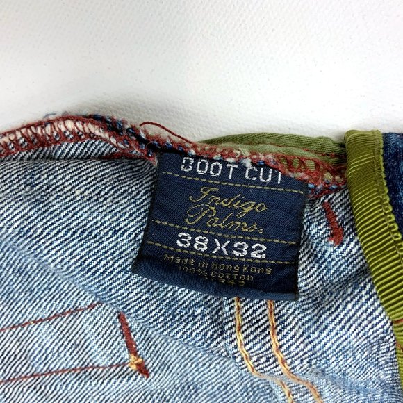 Vintage Tommy Bahama Indigo Palms Men's Bootcut Medium Wash Jeans 38/32 - Picture 15 of 16
